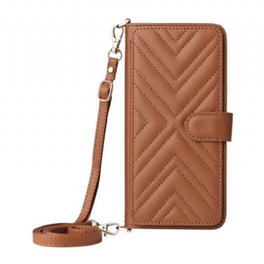 Fodral Realme C71 Quiltad Med Axelrem Och Handledsrem