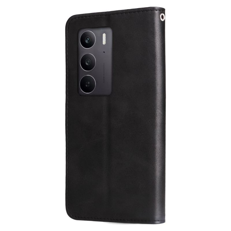 Läderfodral Realme C71 Telefonfodral Dragkedja-ficka