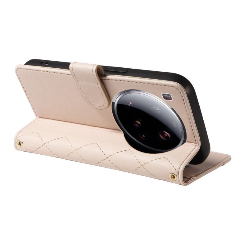 Fodral För Xiaomi 15 Ultra Vadderat Med Rem Och Axelrem