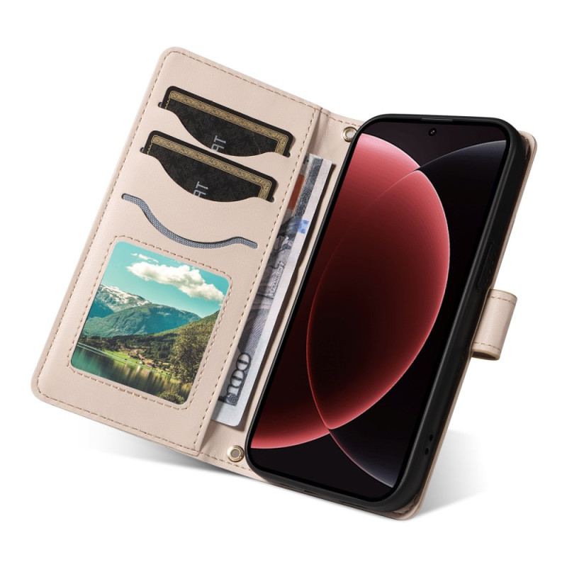 Fodral För Xiaomi 15 Ultra Vadderat Med Rem Och Axelrem