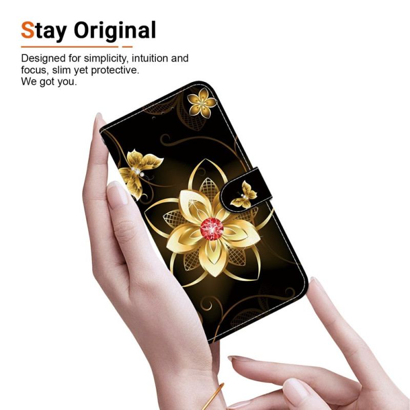 Fodral Xiaomi 15 Ultra Gyllene Blomma