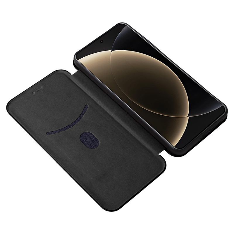 Folio-fodral För Xiaomi 15 Ultra Borstad Kolfiber