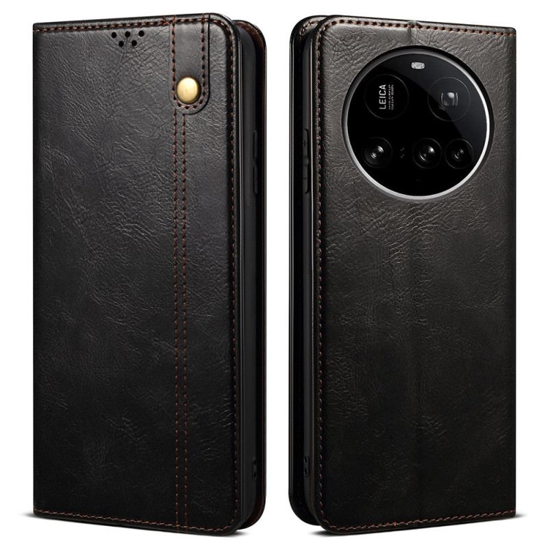 Folio-fodral Xiaomi 15 Ultra Vaxat Konstläder