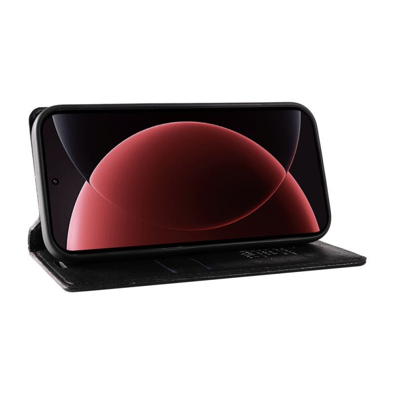 Folio-fodral Xiaomi 15 Ultra Yikatu Litchi-imitation Läder