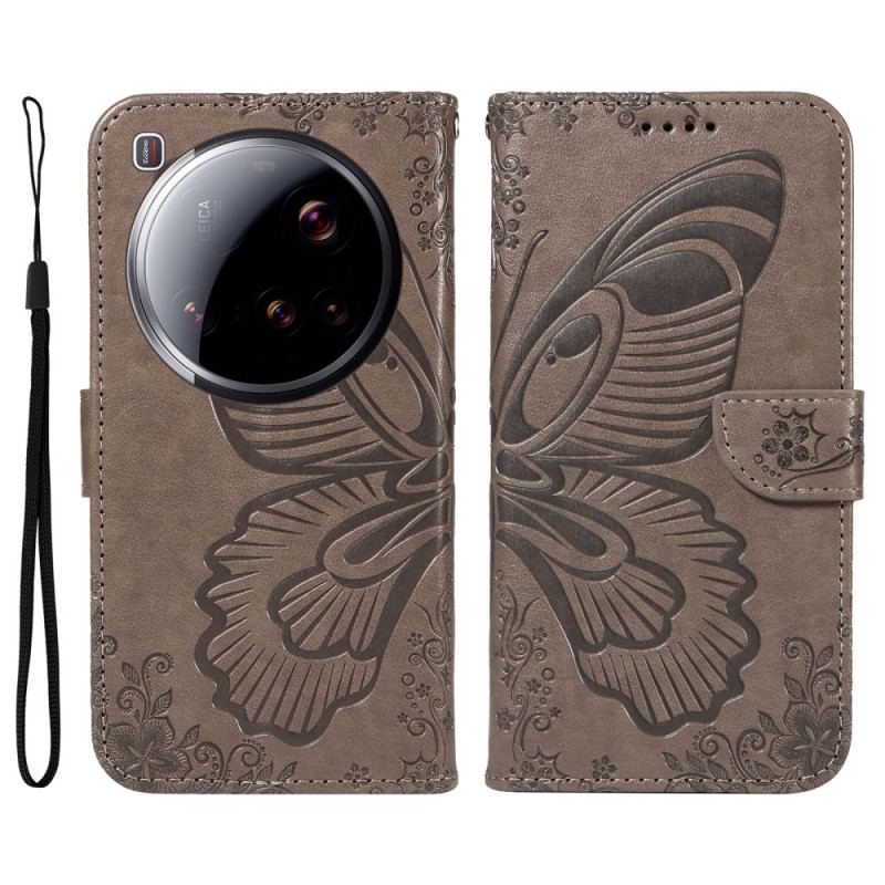 Läderfodral Xiaomi 15 Ultra Telefonfodral Fjärilsdesign