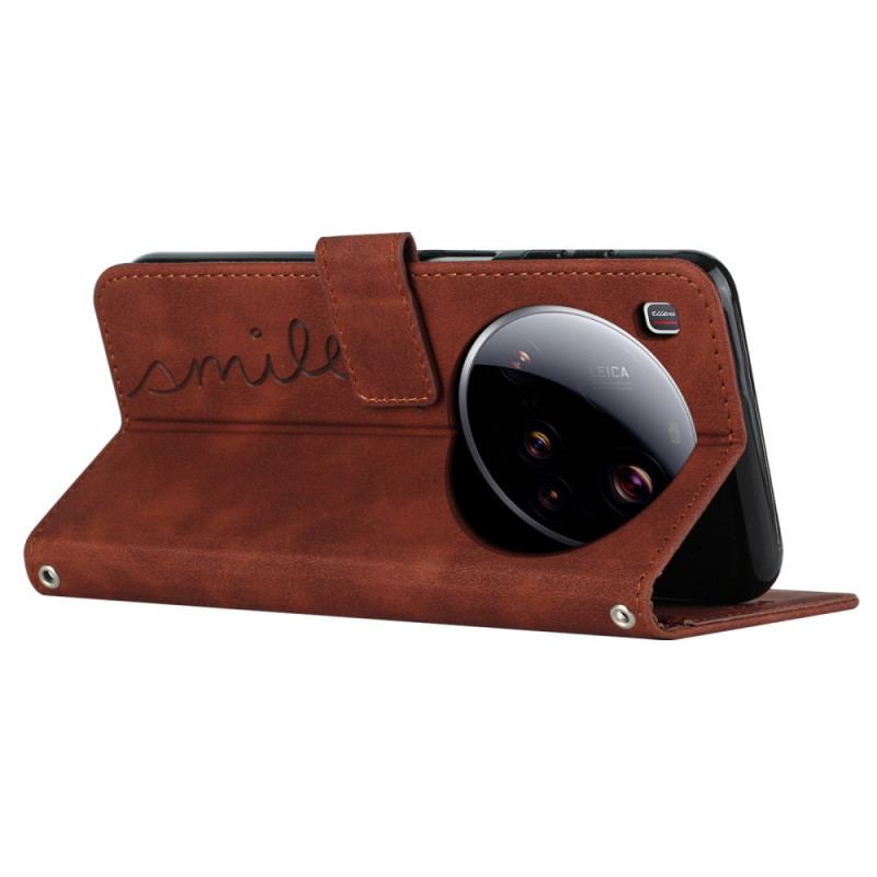 Läderfodral Xiaomi 15 Ultra Telefonfodral Leendedesign