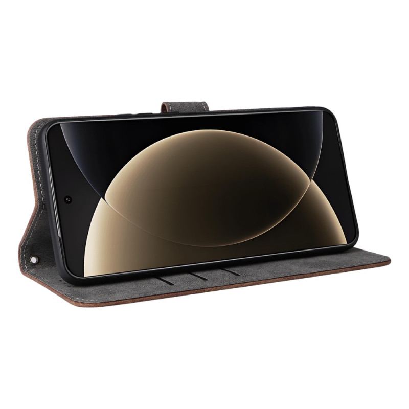 Läderfodral Xiaomi 15 Ultra Telefonfodral Rfid-blockering Med Mockaeffekt