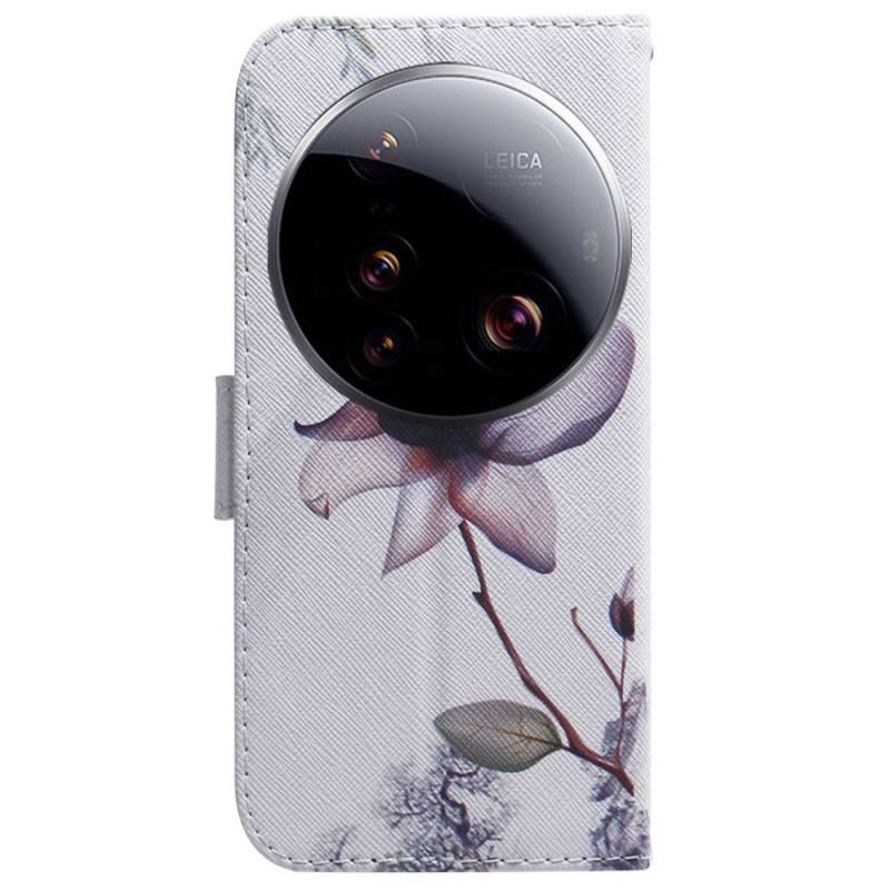 Läderfodral Xiaomi 15 Ultra Telefonfodral Rosa Blomma