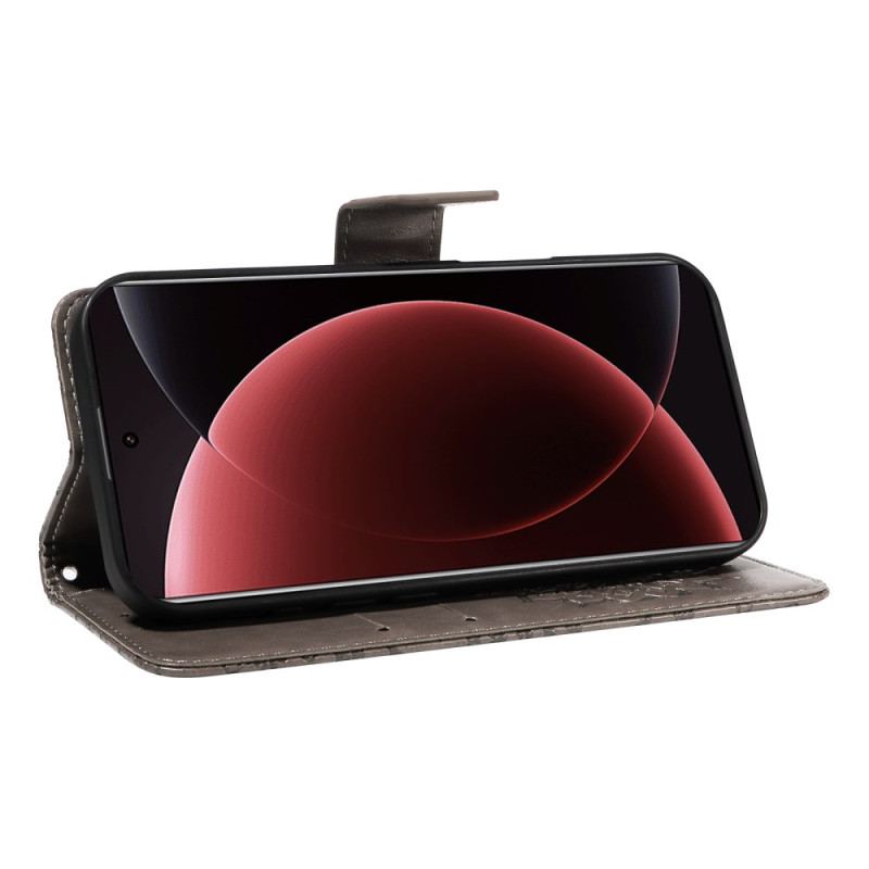 Läderfodral Xiaomi 15 Ultra Telefonfodral Solrosmönster