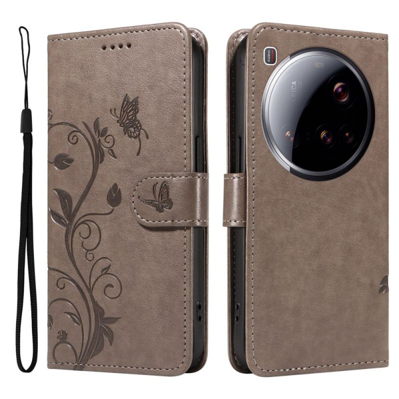 Läderskal Fodral Xiaomi 15 Ultra Blommönster