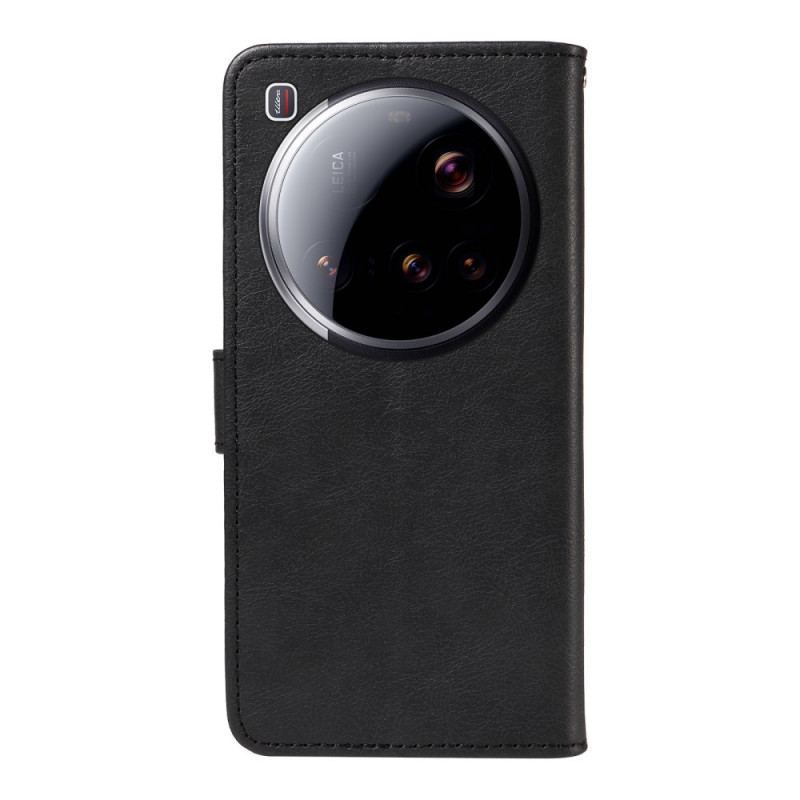 Läderskal Fodral Xiaomi 15 Ultra Enfärgat Konstläder