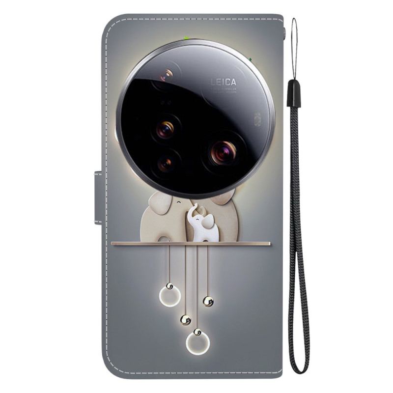 Läderskal Fodral Xiaomi 15 Ultra Mönsterelefant