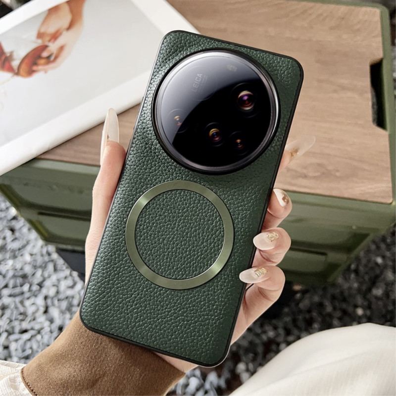 Skal För Xiaomi 15 Ultra Kompatibel Med Magsafe-lychee-lädereffekt