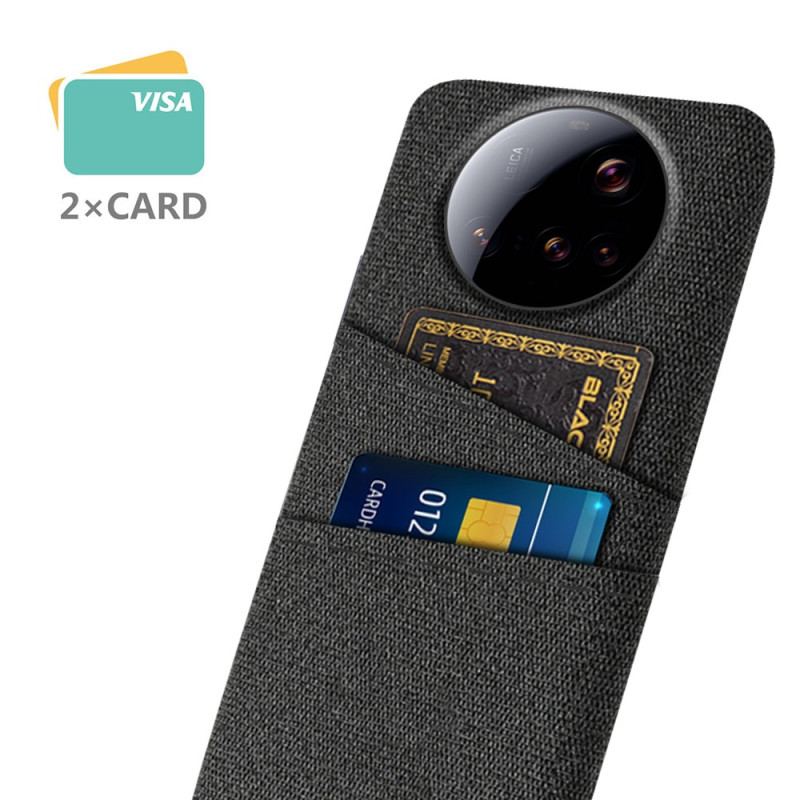 Skal Xiaomi 15 Ultra Dubbel Korthållare I Tyg