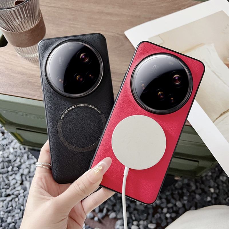 Skal Xiaomi 15 Ultra Telefonfodral Kompatibel Med Magsafe-lädereffekt