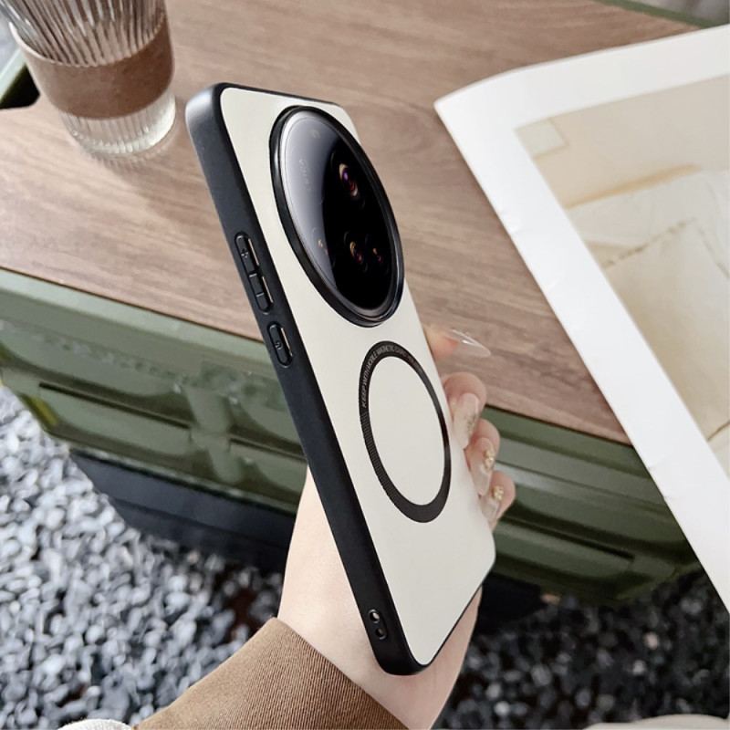 Skal Xiaomi 15 Ultra Telefonfodral Kompatibel Med Magsafe-lädereffekt