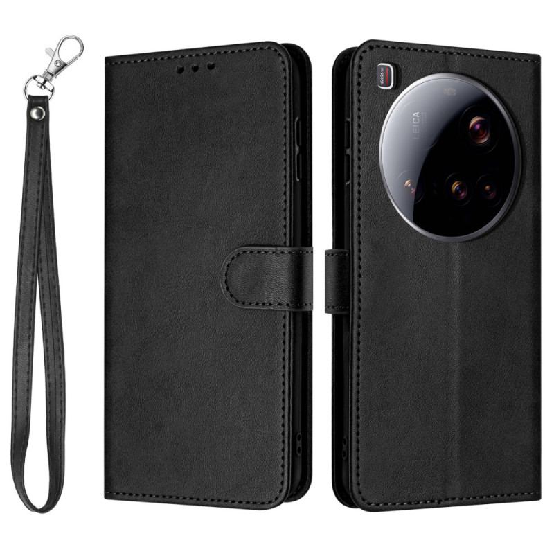 Skyddsfodral Xiaomi 15 Ultra Läderremseffekt