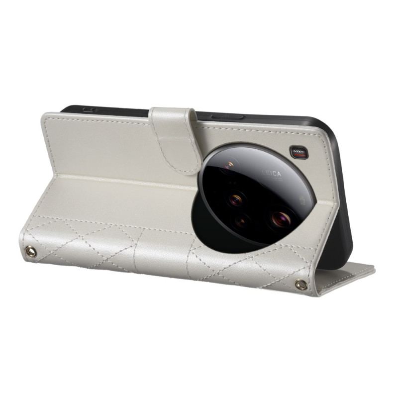 Skyddsfodral Xiaomi 15 Ultra Quiltad Med Rem Och Axelrem