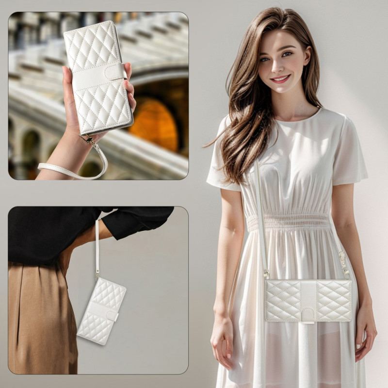 Skyddsfodral Xiaomi 15 Ultra Quiltad Med Rem Och Axelrem