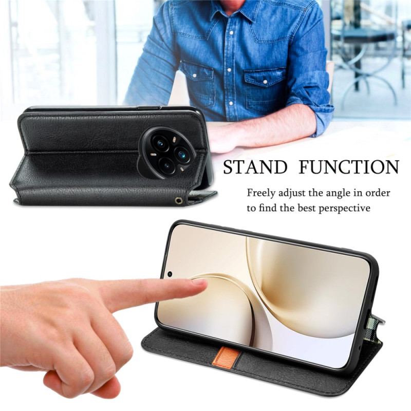 Folio-fodral Realme 14 Pro Plus 5g Vintage Mockaeffekt