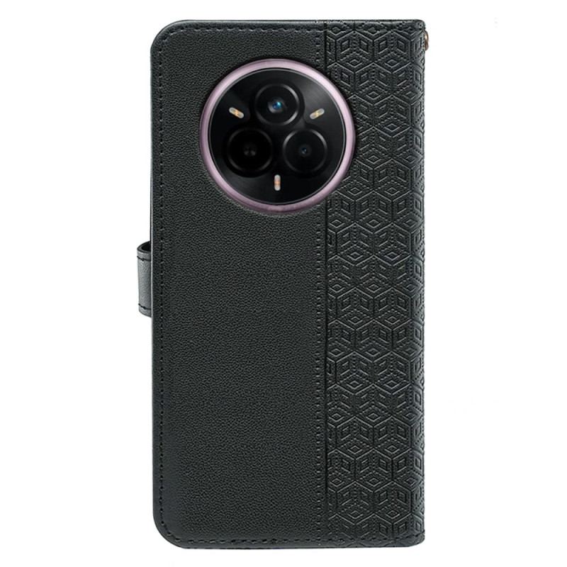 Läderfodral Realme 14 Pro Plus 5g Telefonfodral Kubiskt Mönsterrem