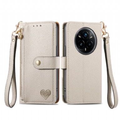 Läderfodral Realme 14 Pro Plus 5g Telefonfodral Myntbörs Och Rfid-skydd