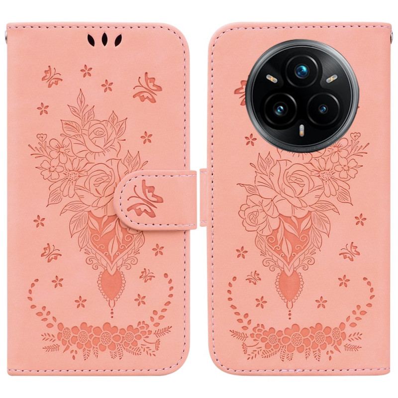Läderfodral Realme 14 Pro Plus 5g Telefonfodral Rosor