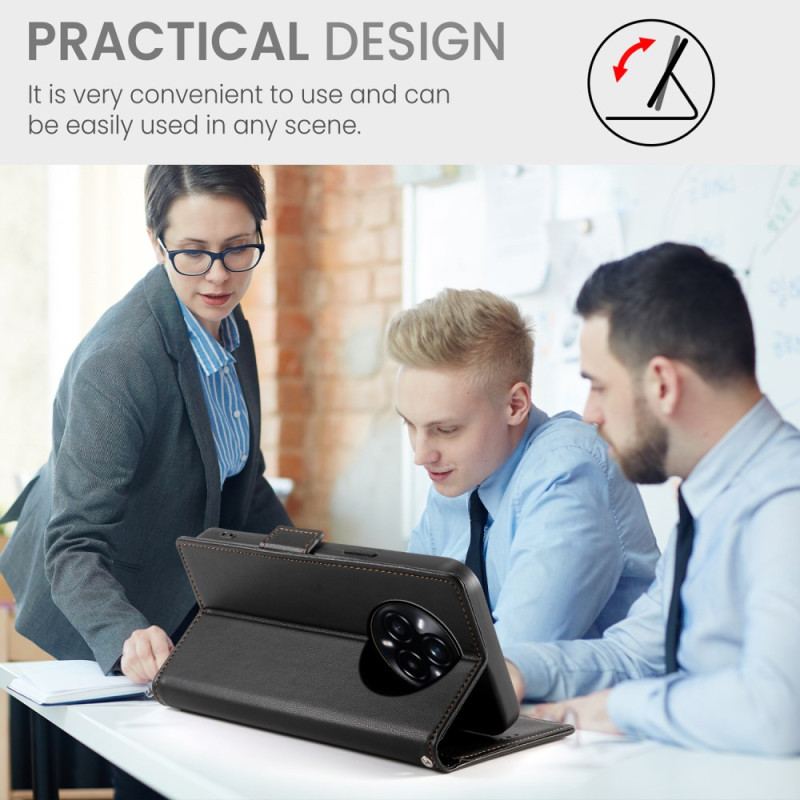 Läderskal Fodral Realme 14 Pro Plus 5g Tre Kortfack Och Hållare