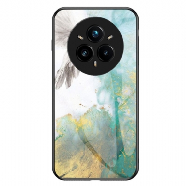 Skal För Realme 14 Pro Plus 5g Härdat Glas Med Marmoreffekt