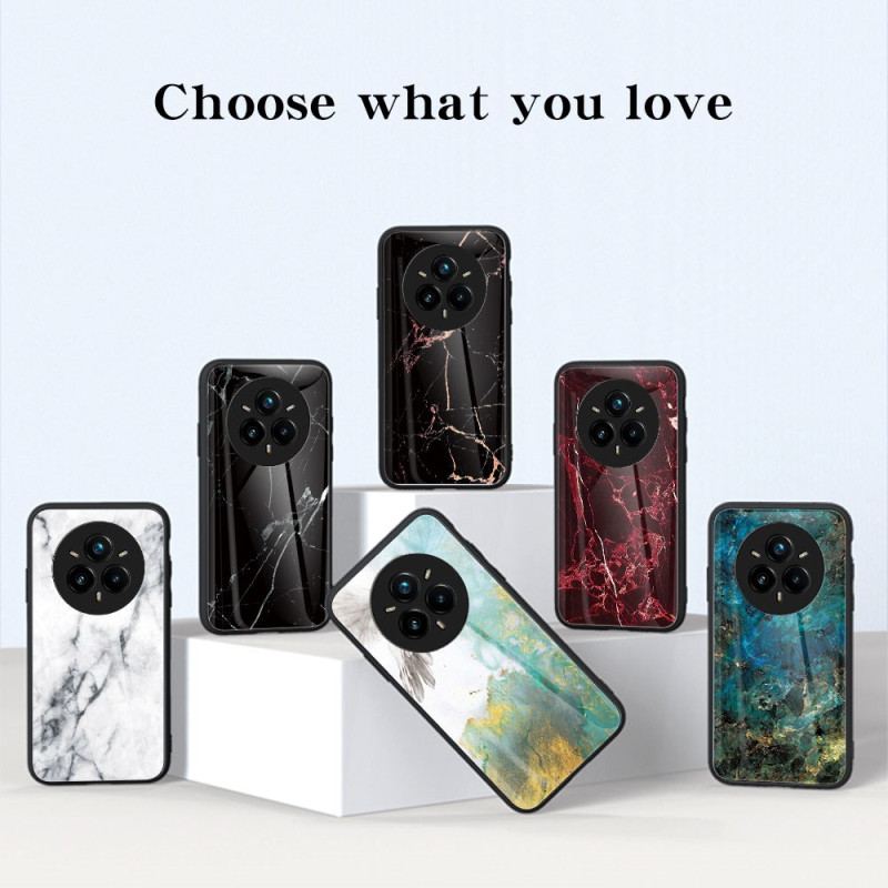 Skal För Realme 14 Pro Plus 5g Härdat Glas Med Marmoreffekt