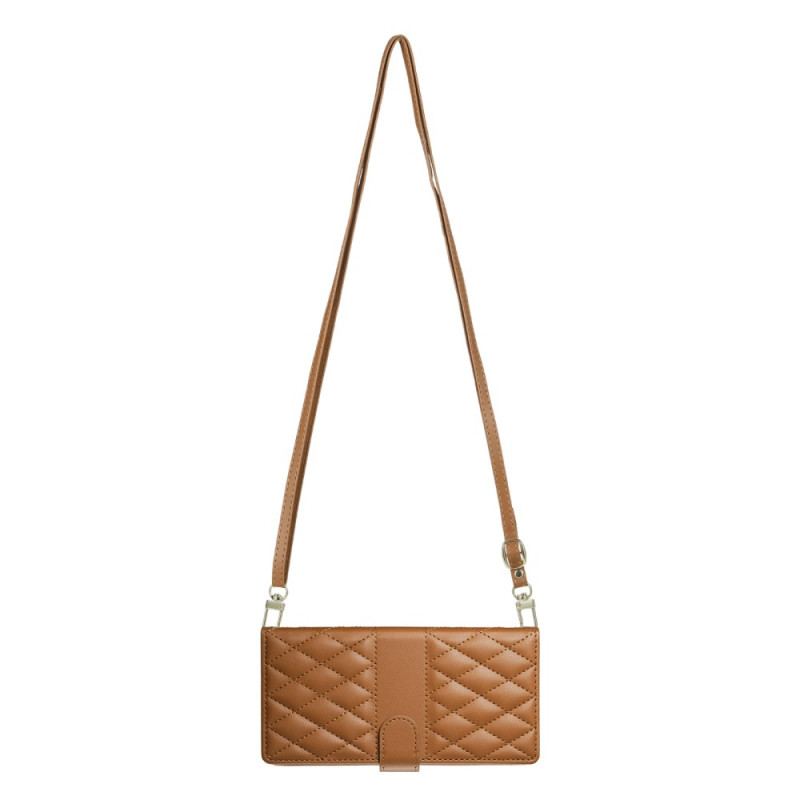 Skyddsfodral Realme 14 Pro Plus 5g Quiltad Med Rem Och Axelrem