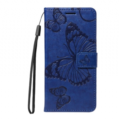 Läderskal Fodral Huawei Pura 80 Stora Fjärilar