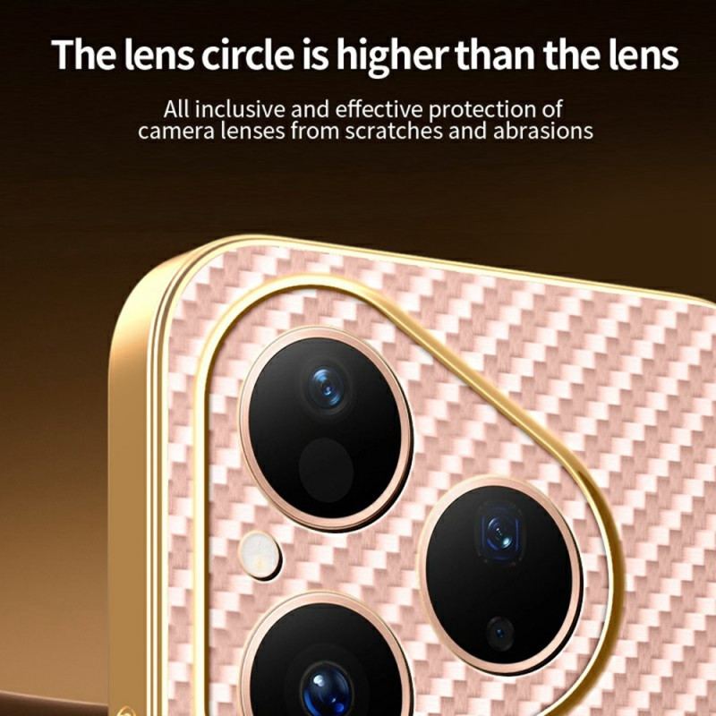 Skal För Huawei Pura 80 Kolfiberstruktur