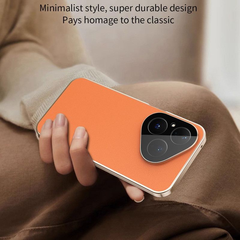 Skal För Huawei Pura 80 Läderdesign Och Skärmskydd I Härdat Glas