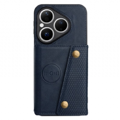 Skal Huawei Pura 80 Telefonfodral Lädereffekt Korthållare