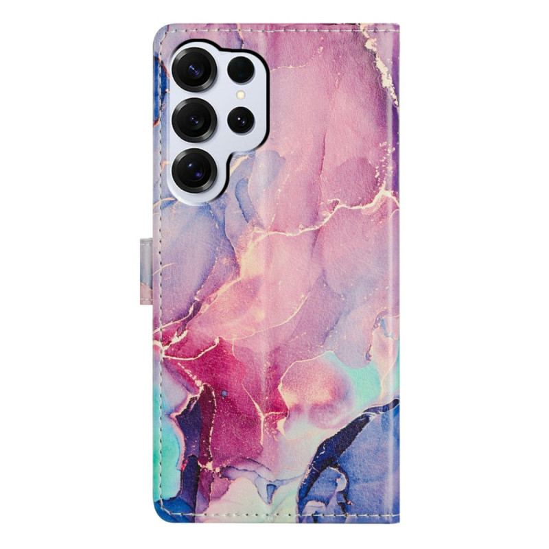 Fodral Samsung Galaxy S26 Ultra Grön Och Rosa Marmor