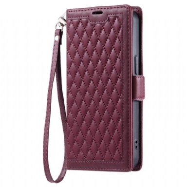 Fodral Samsung Galaxy S26 Ultra Quiltad Med Rem