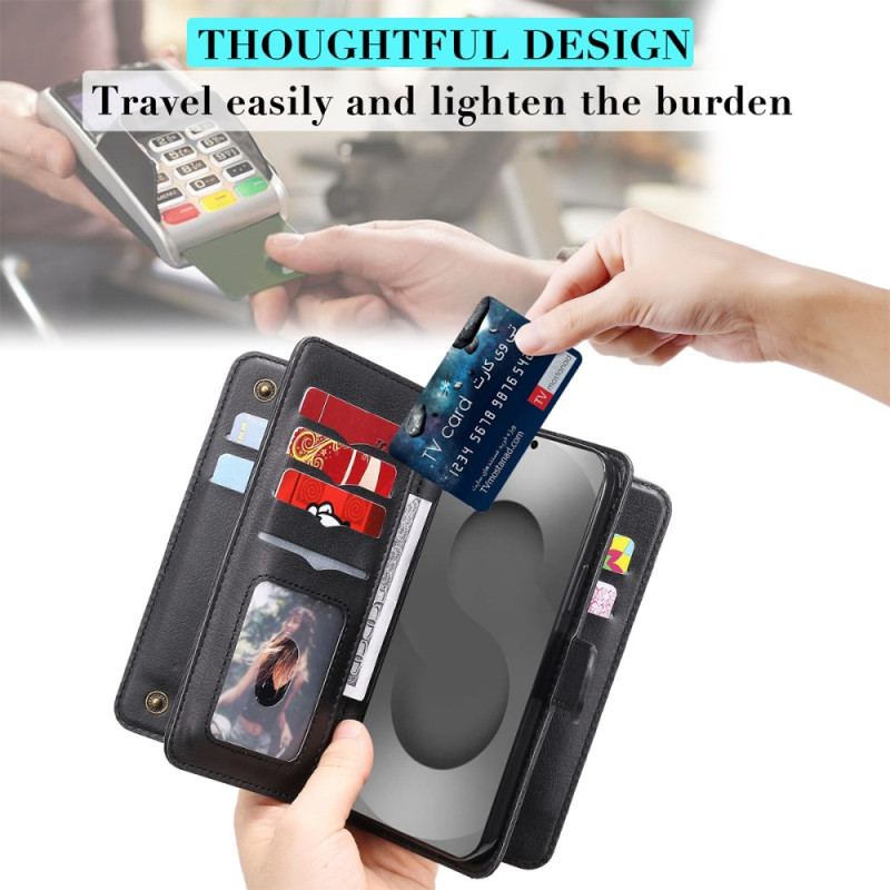 Läderfodral Samsung Galaxy S26 Ultra Telefonfodral 10-korthållare