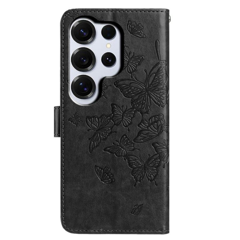 Läderskal Fodral Samsung Galaxy S26 Ultra Fjärilsdesign