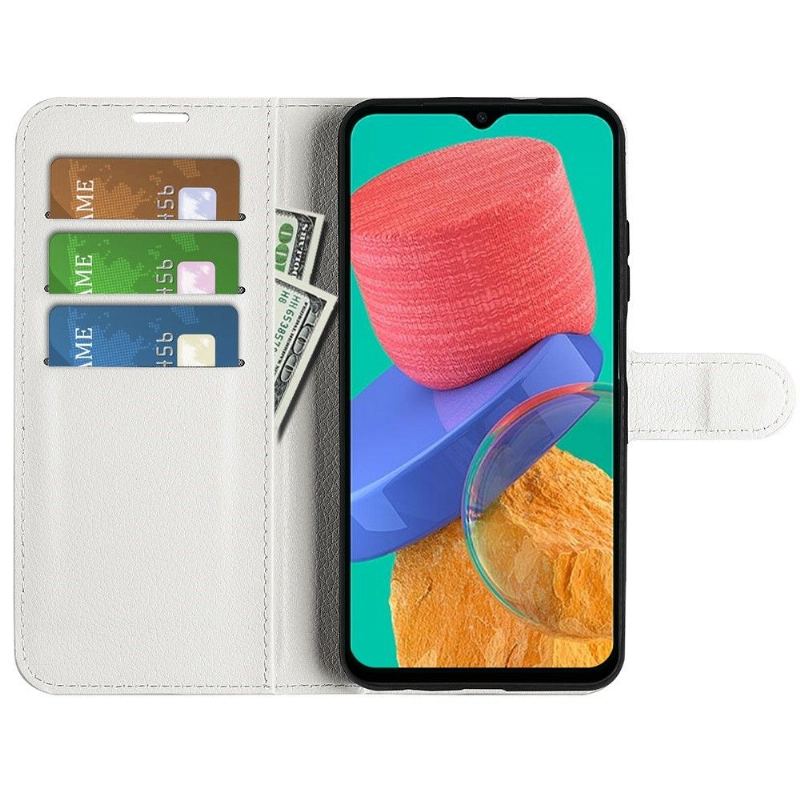 Folio-fodral För Samsung Galaxy M33 5G Plånboksfodral Läderstil