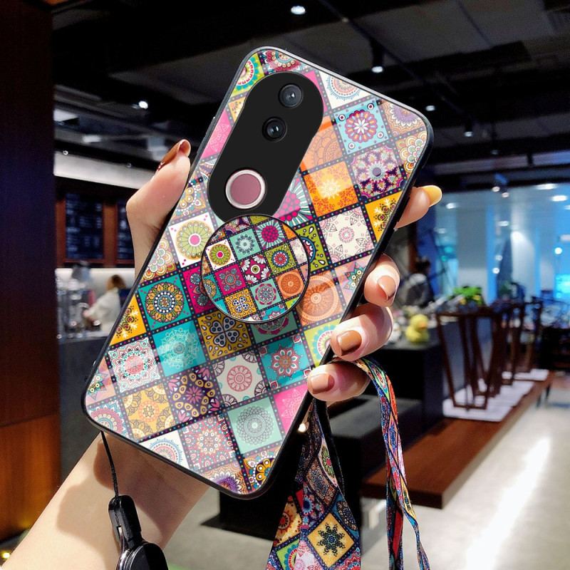 Skal Vivo V50 5g Stativ Och Rem I Lapptäcke