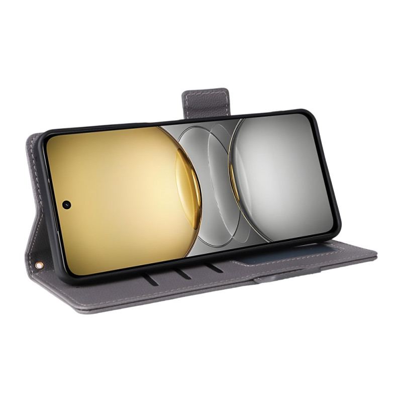 Fodral För Realme C75 Litchi-konstläder Med Rem