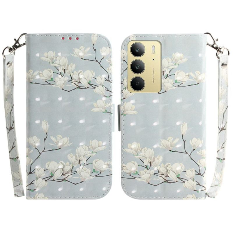 Fodral För Realme C75 Snodd Med Magnolior
