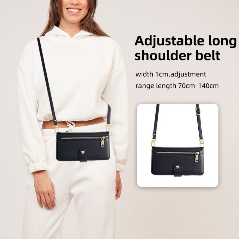 Fodral Realme C75 Dragkedja Plånbok Med Två Remmar