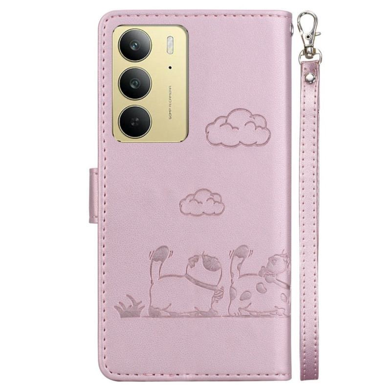 Fodral Realme C75 Rfid-blockerande Kattmotiv