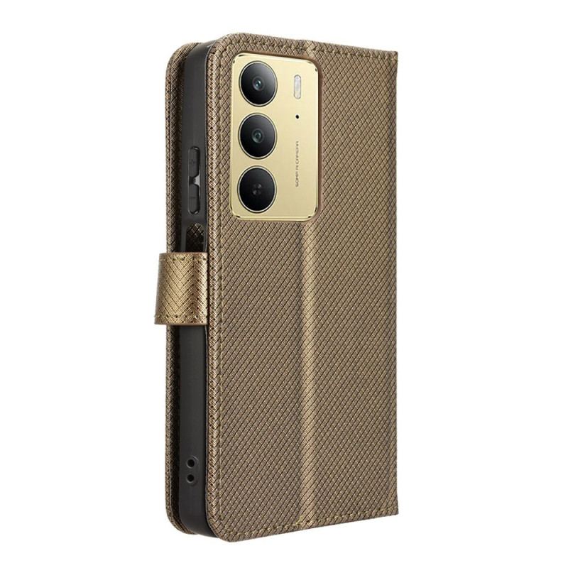 Läderfodral Realme C75 Telefonfodral Prickig Rem