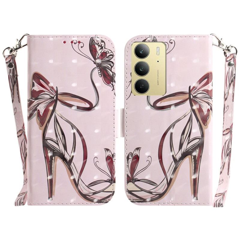 Läderskal Fodral Realme C75 Pumps Med Remmar