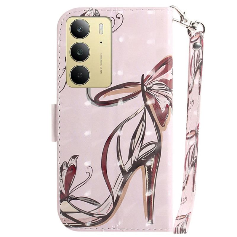 Läderskal Fodral Realme C75 Pumps Med Remmar