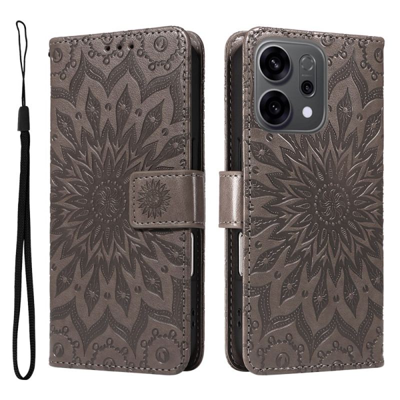 Läderskal Fodral Oppo Reno 14 5g Flamboyant Mandala