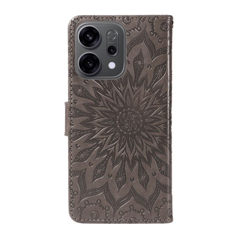 Läderskal Fodral Oppo Reno 14 5g Flamboyant Mandala